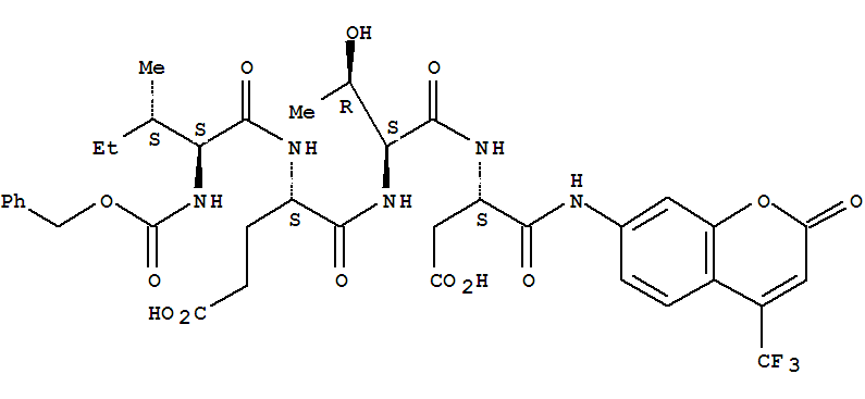 N-[(Phenylmethoxy)carbonyl]-L-isoleucyl-L-alpha-glutamyl-L-threonyl-N-[2-oxo-4-(trifluoromethyl)-2H-1-benzopyran-7-yl]-L-alpha-asparagine