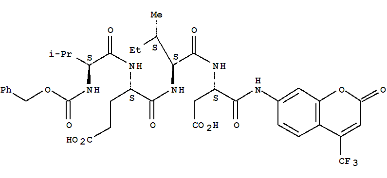 N-[(Phenylmethoxy)carbonyl]-L-valyl-L-alpha-glutamyl-L-isoleucyl-N-[2-oxo-4-(trifluoromethyl)-2H-1-benzopyran-7-yl]-L-alpha-asparagine