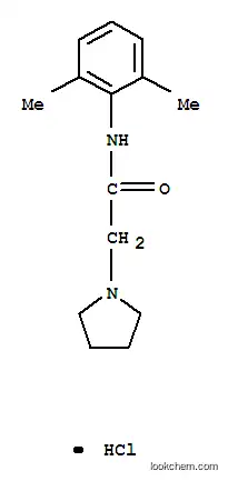 Molecular Structure of 2210-64-2 (N-(2,6-dimethylphenyl)pyrrolidine-1-acetamide monohydrochloride)