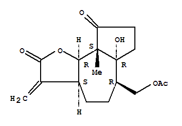 (3aS,9bβ)-Dodecahydro-6α-acetoxymethyl-6aβ-hydroxy-9aα-methyl-3-methyleneazuleno[4,5-b]furan-2,9-dione