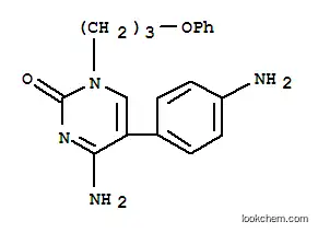Molecular Structure of 23572-62-5 (4-amino-5-(4-aminophenyl)-1-(3-phenoxypropyl)pyrimidin-2(1H)-one)