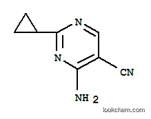 Molecular Structure of 23662-47-7 (5-Pyrimidinecarbonitrile,  4-amino-2-cyclopropyl-)