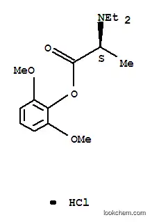Molecular Structure of 2409-35-0 (1-(2,6-dimethoxyphenoxy)-N,N-diethyl-1-oxopropan-2-aminium chloride)