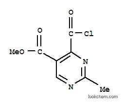 Molecular Structure of 241470-00-8 (5-Pyrimidinecarboxylic acid, 4-(chlorocarbonyl)-2-methyl-, methyl ester (9CI))