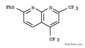 Molecular Structure of 241488-46-0 (1,8-Naphthyridine,7-(phenylthio)-2,4-bis(trifluoromethyl)-(9CI))