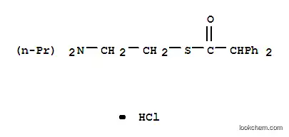 Molecular Structure of 2424-69-3 (N-{2-[(diphenylacetyl)sulfanyl]ethyl}-N-propylpropan-1-aminium chloride)