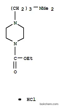 Molecular Structure of 24280-48-6 (ethyl 4-[3-(dimethylamino)propyl]piperazine-1-carboxylate hydrochloride (1:1))