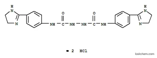 Molecular Structure of 2430-91-3 (1,2-Hydrazinedicarboxamide,N1,N2-bis[4-(4,5-dihydro-1H-imidazol-2-yl)phenyl]-, hydrochloride (1:2))