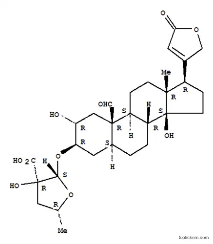 Card-20(22)-enolide,3-[(2-C-carboxy-3,5-dideoxy-b-D-erythro-pentofuranosyl)oxy]-2,14-dihydroxy-19-oxo-, (2a,3b,5a)- (9CI)