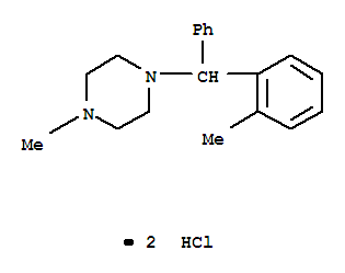Piperazine,1-methyl-4-[(2-methylphenyl)phenylmethyl]-, hydrochloride (1:2)