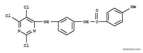 Molecular Structure of 244278-38-4 (N1-(3-[(2,5,6-TRICHLOROPYRIMIDIN-4-YL)AMINO]PHENYL)-4-METHYLBENZAMIDE)