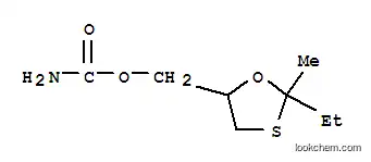 Molecular Structure of 24606-87-9 (2-Ethyl-2-methyl-1,3-oxathiolane-5-methanol carbamate)