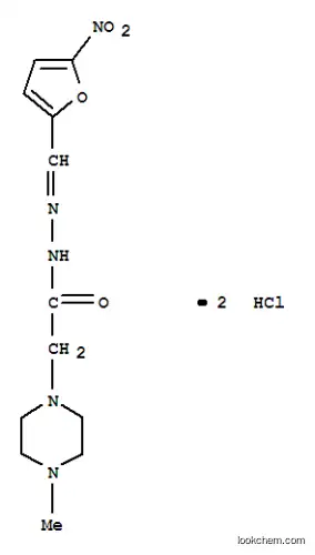 Molecular Structure of 24632-48-2 (1-Piperazineaceticacid, 4-methyl-, 2-[(5-nitro-2-furanyl)methylene]hydrazide, hydrochloride (1:2))