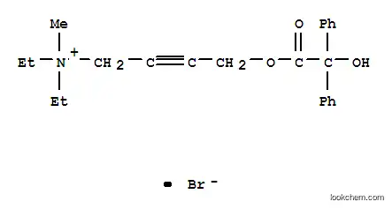 Molecular Structure of 24642-49-7 (N,N-diethyl-4-{[hydroxy(diphenyl)acetyl]oxy}-N-methylbut-2-yn-1-aminium bromide)