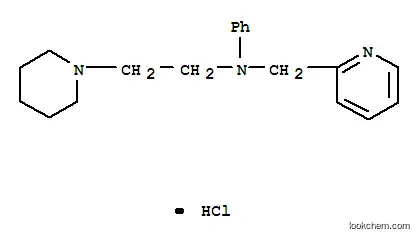 Molecular Structure of 24699-40-9 (2-Pyridinemethanamine,N-phenyl-N-[2-(1-piperidinyl)ethyl]-, hydrochloride (1:1))