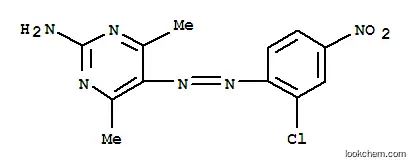 Molecular Structure of 24749-05-1 (5-[(E)-(2-chloro-4-nitrophenyl)diazenyl]-4,6-dimethylpyrimidin-2-amine)