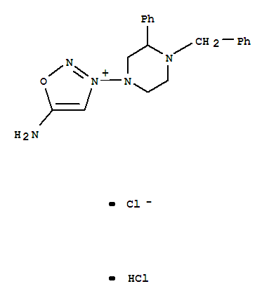 3-(4-benzyl-2-phenylpiperazin-1-yl)oxadiazol-3-ium-4-amine chloridehydrochloride