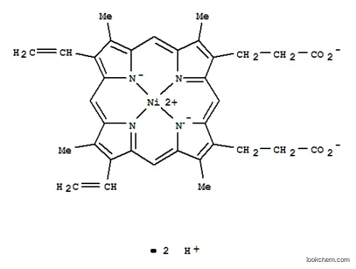 Molecular Structure of 24803-98-3 (Nickelate(2-),[7,12-diethenyl-3,8,13,17-tetramethyl-21H,23H-porphine-2,18-dipropanoato(4-)-kN21,kN22,kN23,kN24]-, hydrogen (1:2))