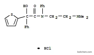 N-[2-(dimethylamino)ethyl]-2-hydroxy-N,2-diphenyl-2-(thiophen-2-yl)acetamide hydrochloride (1:1)