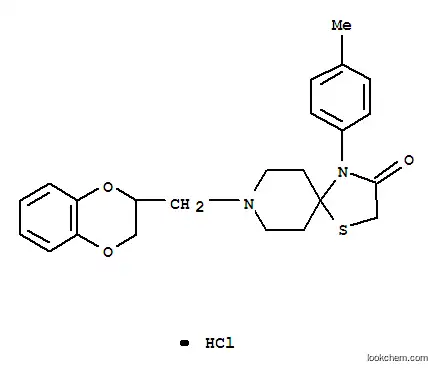 Molecular Structure of 24854-55-5 (8-(2,3-dihydro-1,4-benzodioxin-2-ylmethyl)-4-(4-methylphenyl)-1-thia-4,8-diazaspiro[4.5]decan-3-one hydrochloride (1:1))