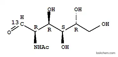 Molecular Structure of 253679-94-6 (2-ACETAMIDO-2-DEOXY-D-[1-13C]GLUCOSE)