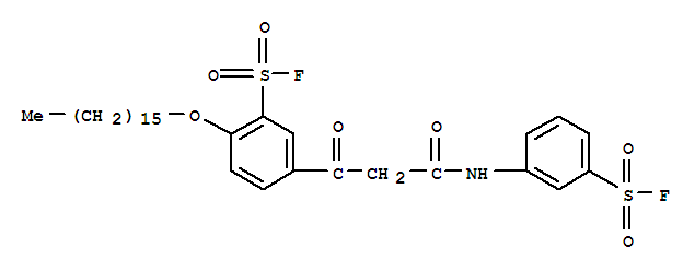 Benzenesulfonylfluoride,5-[3-[[3-(fluorosulfonyl)phenyl]amino]-1,3-dioxopropyl]-2-(hexadecyloxy)-