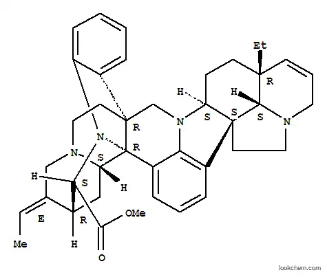 Molecular Structure of 25480-38-0 (7H,18H-7a,17-Ethano-14,18-methano-1H,4H-[1,4]diazocino[1'',2'':1',2']indolo[2',3':4,5]pyrido[3,2,1-jk]indolizino[8,1-cd]carbazole-13-carboxylicacid, 3a-ethyl-15-ethylidene-3a,5,5a,13,14,15,16,22,23,24a-decahydro-, methylester, (3aR,5aS,7aR,13S,14S,15E,17R,18R,18aR,21bS,24aS)- (9CI))