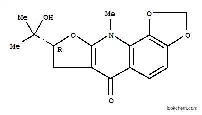 Molecular Structure of 25488-60-2 ((8S)-8-(2-hydroxypropan-2-yl)-10-methyl-7,10-dihydro[1,3]dioxolo[4,5-h]furo[2,3-b]quinolin-6(8H)-one)