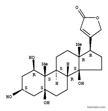 Molecular Structure of 25495-72-1 (Card-20(22)-enolide,1,3,5,14-tetrahydroxy-, (1b,3b,5b)-)