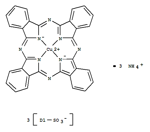 Cuprate(3-),[29H,31H-phthalocyanine-C,C,C-trisulfonato(5-)-kN29,kN30,kN31,kN32]-, ammonium (1:3)