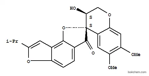 Molecular Structure of 25526-43-6 (Spiro[benzo[1,2-b:3,4-b']difuran-2(3H),4'-[4H-1]benzopyran]-3-one,2',3'-dihydro-3'-hydroxy-6',7'-dimethoxy-7-(1-methylethyl)-, (2R,3'R)-rel-(9CI))