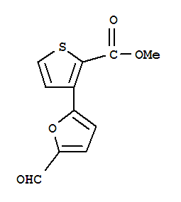 2-Thiophenecarboxylicacid, 3-(5-formyl-2-furanyl)-, methyl ester