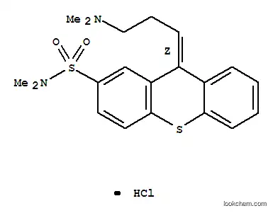 Molecular Structure of 25616-82-4 ((9Z)-9-[3-(dimethylamino)propylidene]-N,N-dimethyl-9H-thioxanthene-2-sulfonamide hydrochloride)