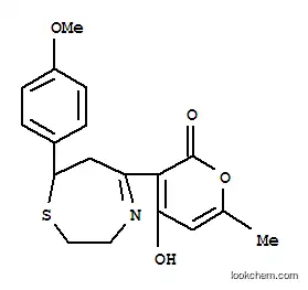 (3E)-3-[7-(4-methoxyphenyl)-1,4-thiazepan-5-ylidene]-6-methyl-2H-pyran-2,4(3H)-dione