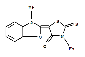 4-Thiazolidinone,5-(3-ethyl-2(3H)-benzoxazolylidene)-3-phenyl-2-thioxo-