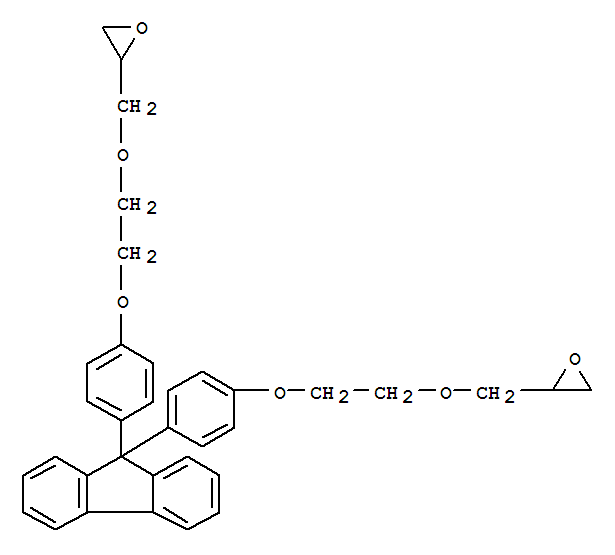 Molecular Structure of 259881-39-5 (Oxirane,2,2'-[9H-fluoren-9-ylidenebis(4,1-phenyleneoxy-2,1-ethanediyloxymethylene)]bis-)