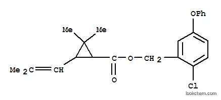 Molecular Structure of 26002-87-9 (Cyclopropanecarboxylicacid, 2,2-dimethyl-3-(2-methyl-1-propen-1-yl)-,(2-chloro-5-phenoxyphenyl)methyl ester)