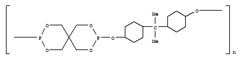 Poly[2,4,8,10-tetraoxa-3,9-diphosphaspiro[5.5]undecane-3,9-diyloxy-1,4-cyclohexanediyl(1-methylethylidene)-1,4-cyclohexanediyloxy]