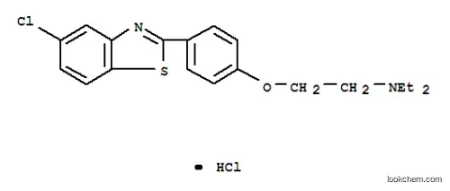 BENZOTHIAZOLE, 5-CHLORO-2-(p-(2-(DIETHYLAMINO)ETHOXY)PHENYL)-, HYDROCHLORIDE