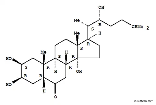 Molecular Structure of 26130-75-6 ((22R)-2β,3β,14,22-Tetrahydroxy-5β-cholestane-6-one)