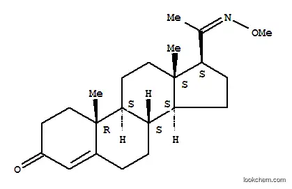 Molecular Structure of 26431-99-2 (progesterone-20-(O-methyloxime))