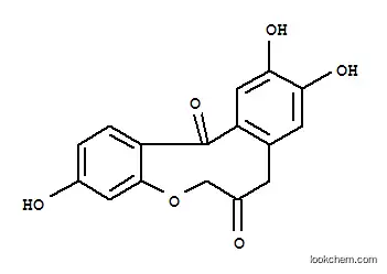 Molecular Structure of 26696-13-9 (Dibenz[b,e]oxonin-7,13(6H,8H)-dione,3,10,11-trihydroxy-)
