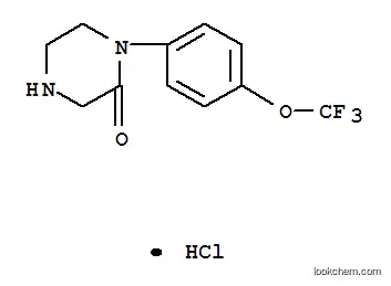 Molecular Structure of 267659-71-2 (1-(4-(TRIFLUOROMETHOXY)PHENYL) PIPERAZIN-2-ONE HYDROCHLORIDE)