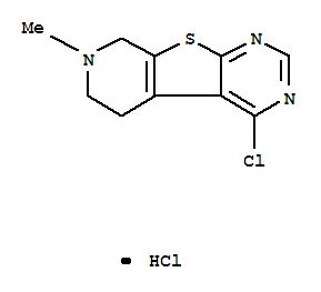 Pyrido[4',3':4,5]thieno[2,3-d]pyrimidine,4-chloro-5,6,7,8-tetrahydro-7-methyl-, hydrochloride (1:1)