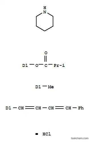 Molecular Structure of 26834-29-7 ((2R,3R,4S)-3-methyl-4-[(2-methylpropanoyl)oxy]-2-[(1E,3E)-4-phenylbuta-1,3-dien-1-yl]piperidinium chloride)