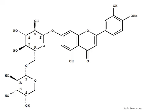 Molecular Structure of 26931-72-6 (5-hydroxy-2-(3-hydroxy-4-methoxyphenyl)-4-oxo-4H-chromen-7-yl 6-O-L-arabinopyranosyl-D-glucopyranoside)