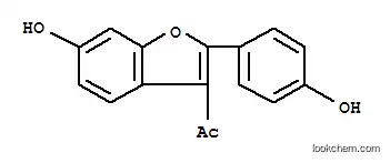 Molecular Structure of 2726-50-3 (1-[6-hydroxy-2-(4-hydroxyphenyl)-1-benzofuran-3-yl]ethanone)