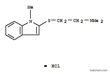 Molecular Structure of 27292-24-6 (N,N-dimethyl-2-[(1-methyl-1H-indol-2-yl)sulfanyl]ethanaminium chloride)