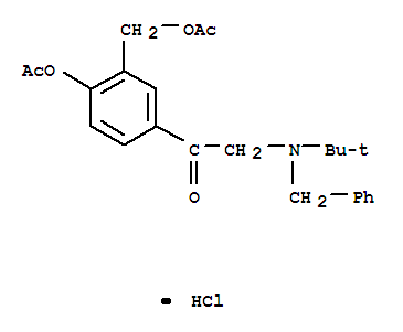 4-ACETYLOXY-3-ACETYLOXYMETHYL-(N-BENZYL-N-TERTBUTYLAMINO)ACETOPHENONE HCLCAS