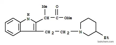Molecular Structure of 27498-98-2 (1H-Indole-2-aceticacid, 3-[2-(3-ethyl-1-piperidinyl)ethyl]-a-methyl-, methyl ester (9CI))